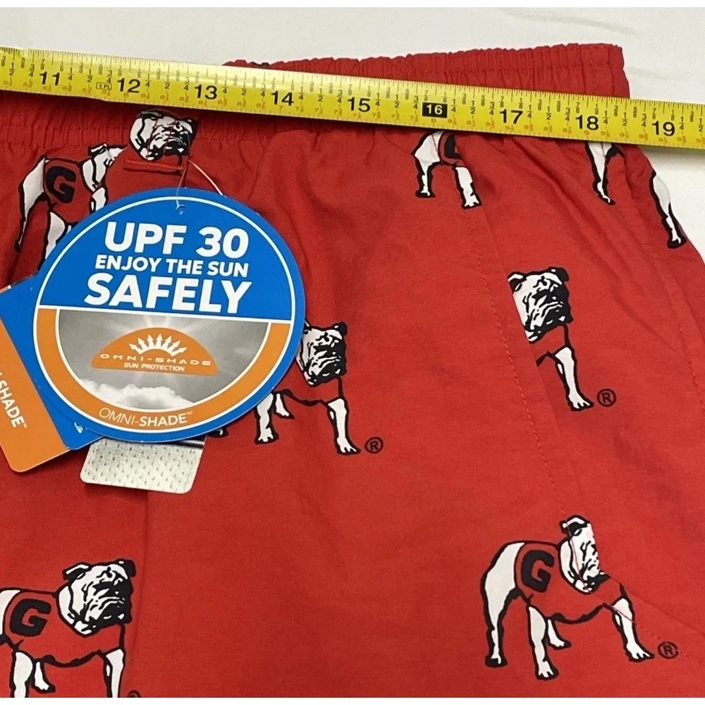 NWT Columbia Georgia Bulldogs Red Retro Backcast II Swim Trunks Lined Men's XL